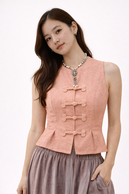 Cotton Knot Peplum Top