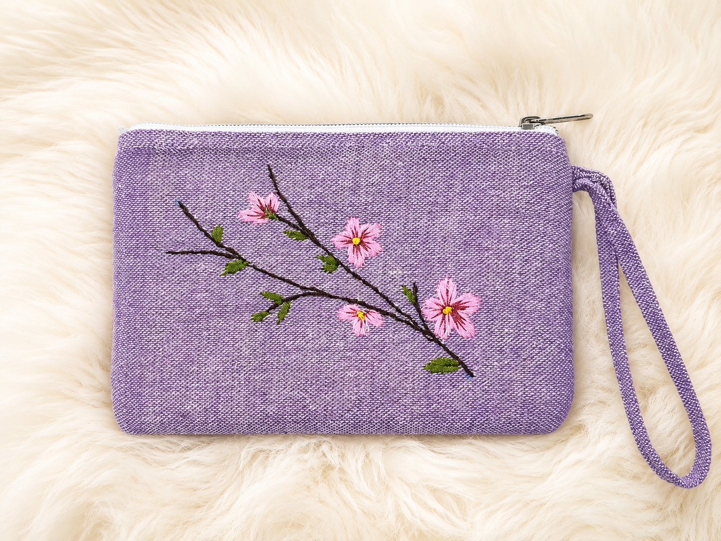 Cherry Handmade Embroidered wallet