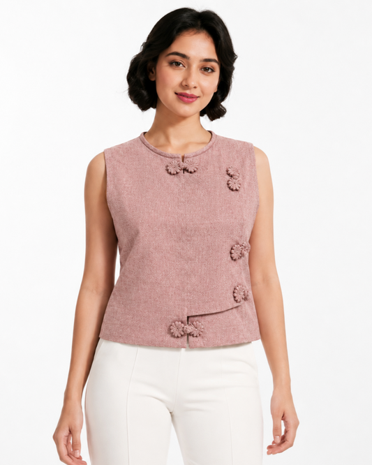 Rose Mist Floral Top