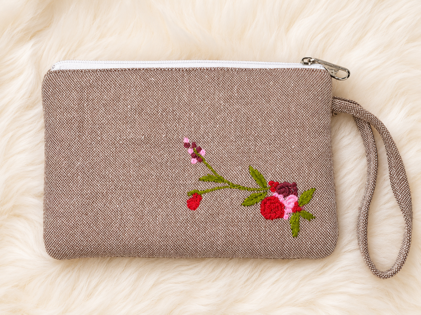 Rosy Handmade Embroidered Wallet