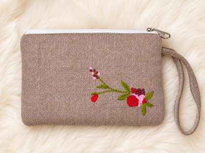 Rosy Handmade Embroidered Wallet