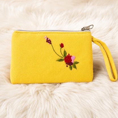 Rosy Handmade Embroidered Wallet